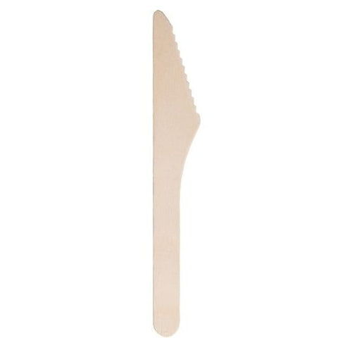 Wooden 165mm Disposable Knives Pack of 100