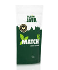 Planet Java Matcha green tea powder packaging on a white background
