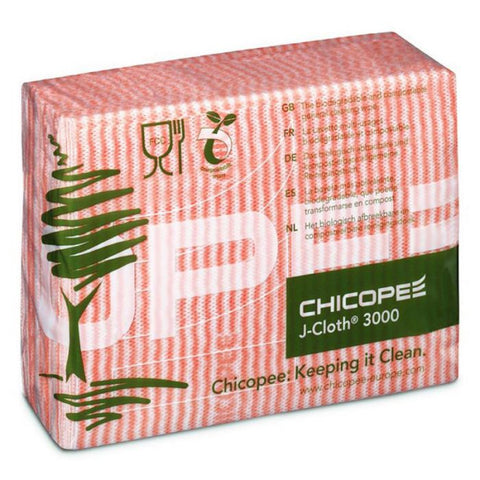Chicopee J-Cloth 300 - Folded Red (Pack Of 50)