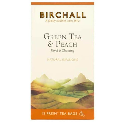 Birchall Green Tea & Peach Prism Tea bags (15)