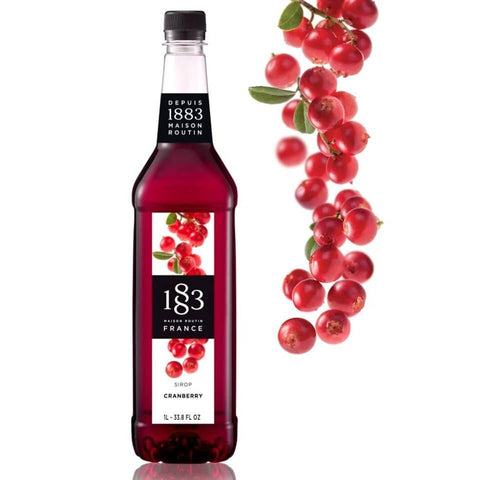 1883 Maison Routin Cranberry Syrup - 1 Litre (Plastic Bottle)