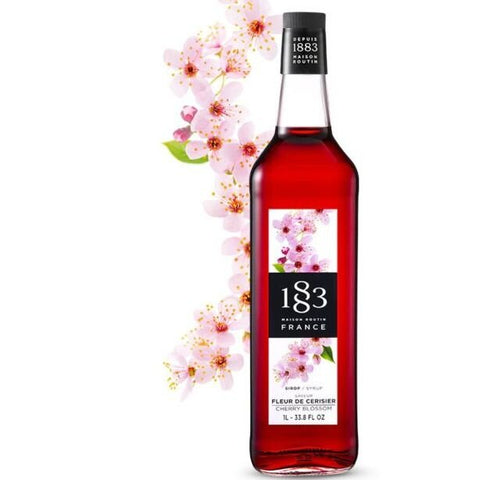 1883 Maison Routin Cherry Blossom Syrup - 1 Litre (Glass Bottle)