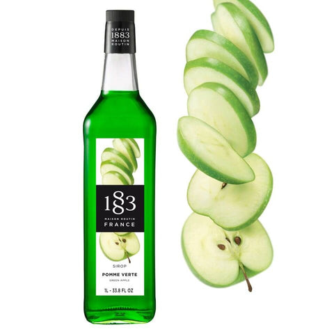 1883 Maison Routin Green Apple Syrup - 1 Litre (Glass Bottle)