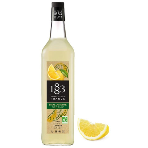 1883 Maison Routin Lemon Organic Syrup - 1 Litre (Glass Bottle)