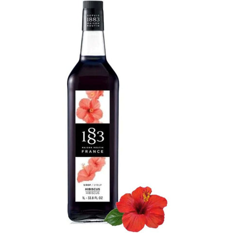 1883 Maison Routin Hibiscus Syrup - 1 Litre (Glass Bottle)