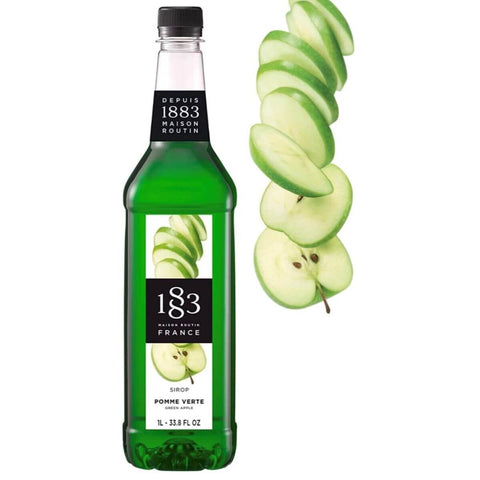 1883 Maison Routin Green Apple Syrup - 1 Litre (Plastic Bottle)