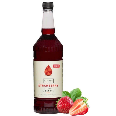 Simply Strawberry Sugar Free Syrup (1 Litre)