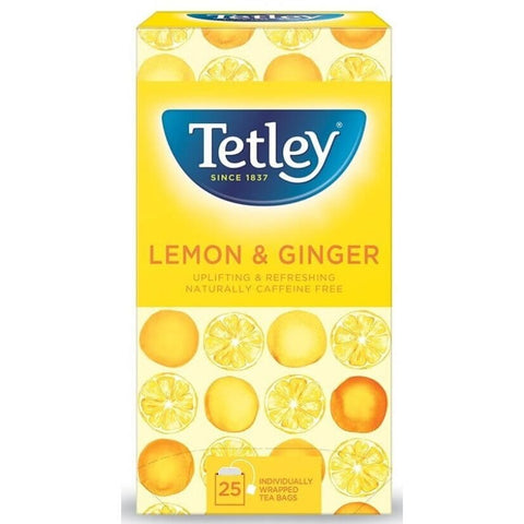 Tetley Lemon & Ginger Envelope Tea bags (25)