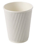 12oz White Ripple Cups
