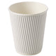 12oz White Ripple Cups