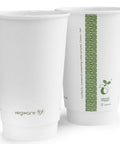 16oz Vegware White Double Wall Cups