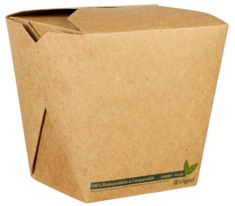 26oz Kraft Compostable Square Food Pails