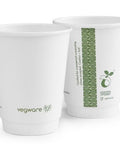 8oz Vegware White Double Wall Cups