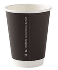 Black 8oz Double Wall Takeaway Coffee Cups