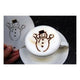Happy Snowman Latte Art Coffee Stencil