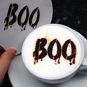 Halloween Coffee Stencil