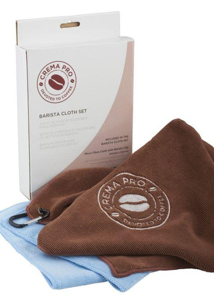  CREMA PRO Barista Micro Cloth 4 Pack - Make The Perfect Coffee  or Espresso - Coffee Accessories - Easy & Quick Clean Up