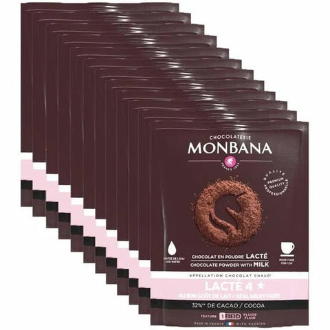 Monbana Lacte 4 Stars Hot Chocolate Sachets (100 x 30g)