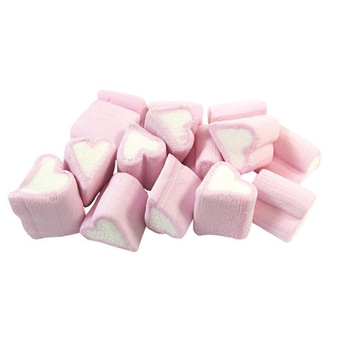 Pink White Heart Marshmallows
