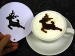 Reindeer Coffee Stencils